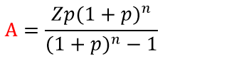 Annuity payment - equal in amount (for example, monthly or quarterly) loan payment