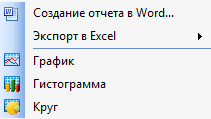 Budget-Plan Express toolbar. Menu Reports - standard interface, Office 2003