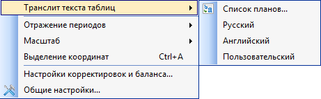 Панель инструментов Budget-Plan Express. Меню Настройки - стандартный интерфейс, Office 2003