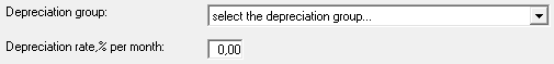 Set the depreciation rates for each of the 10 depreciation groups Choose amortisation group and set the depreciation rates for each of the 10 depreciation groups