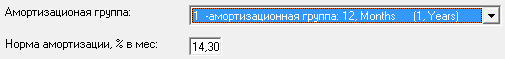 Выбрать амортизационую группу и настроить нормы амортизации - для каждой из 10-ти амортизационных групп