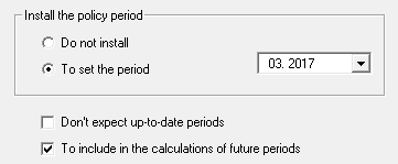 Set the legislative period to Set policy, the company is putting particular month from a list