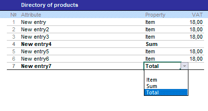 Set the property for the last attribute