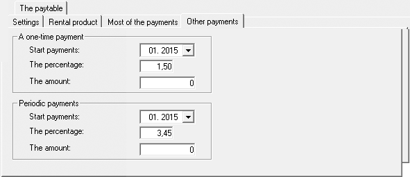Specify other payments, as shown in the picture