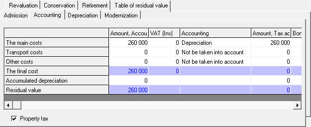 Accounting for depreciation – financial planning in Budget-Plan Express