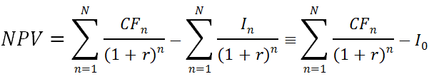 Net present value is the value of income, which represents the assessment of the present value of the future income. Budget-Plan Express all calculated indicators of efficiency of investments