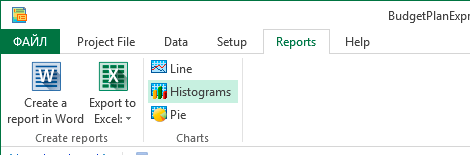 Graphics are an important part of reports and business plans, they accompany tables and announcements in presentations-business planning in Budget-Plan Express